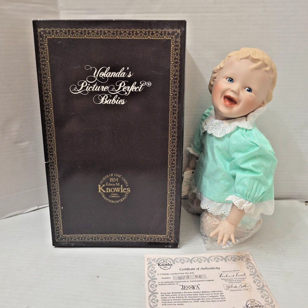 Yolanda's Picture Perfect Babies Porcelain Doll JESSICA Ashton Drake W COA Mint - Picture 1 of 6